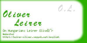 oliver leirer business card